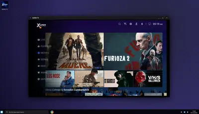App running in a window on a Windows PC